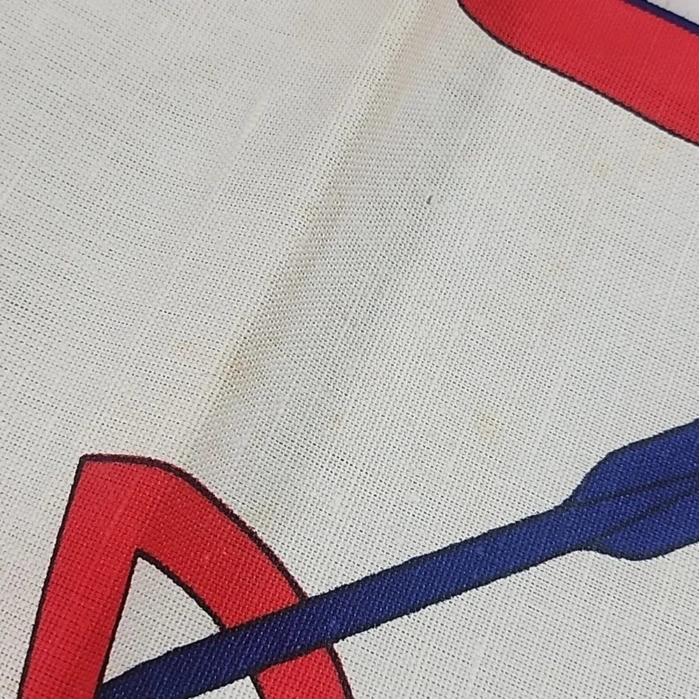 Vintage 1970 Gucci Linen Nautical Set Of 8- 4 Placemats And 4 Napkins